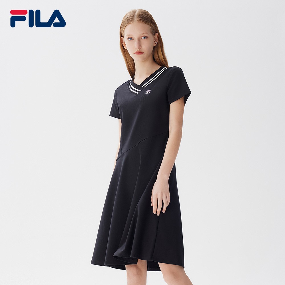 Online Exclusive Women's Rhinestone F-Box Logo Dress