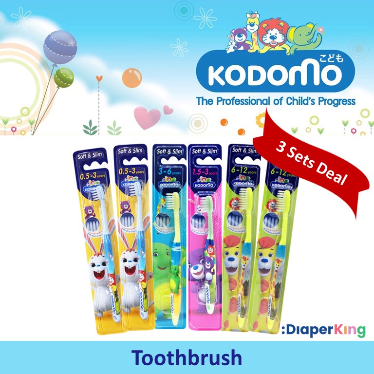 Kodomo Kids Toothbrush Soft Bristles  - 0.5 YO to 12YO