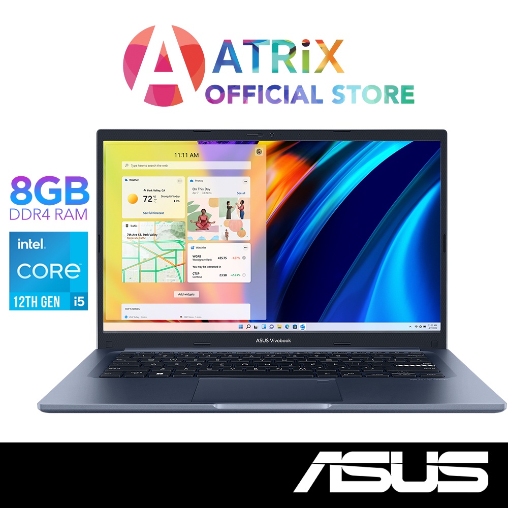 【Express Delivery】ASUS Vivobook 14 | X1402ZA-AM411W | 14&quot; FHD | i5-1235U | 8GB RAM | 512GB SSD | Win11 | 2Y