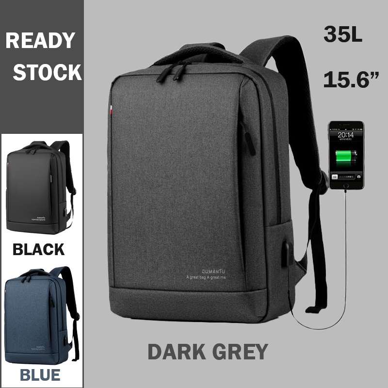 【SG Local】Men&#039;s Backpack Business Travel Laptop Backpack Waterproof with USB Charging