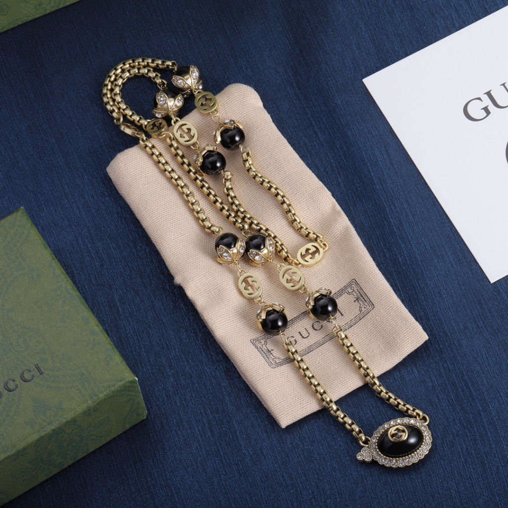 Fashion New GG Letter Vintage Necklace 925 Sterling Silver