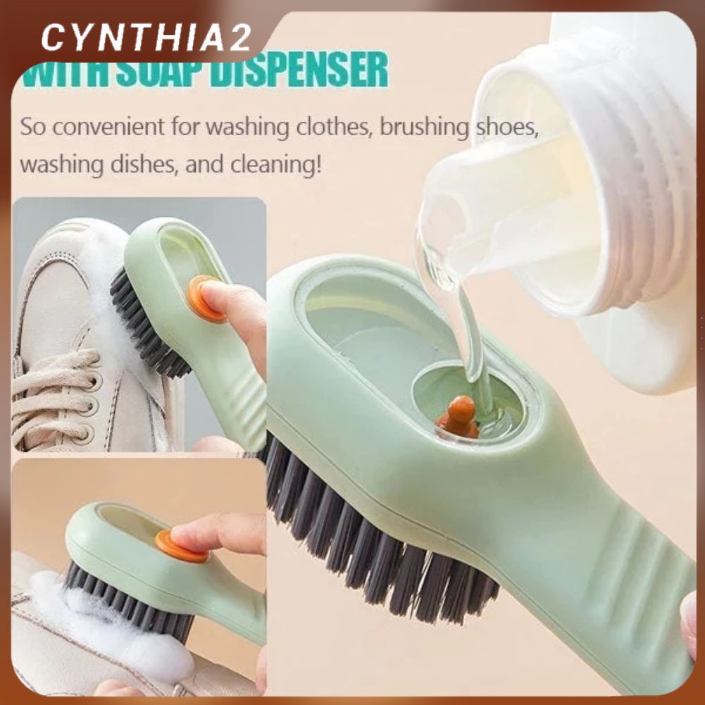 Shoe Brush Multifunctional Soft-bristled Automatic Filling Liquid Long Handle Brush Plastic Clothes Cleaning Brush HOT