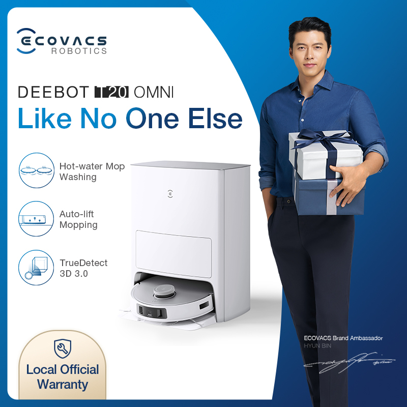[New Launch] ECOVACS T20 OMNI, 6000Pa, 9mm Auto-Mop Lift, All-in-One, 55Deg Hot Water Washing, Auto-Empty, Auto-Clean