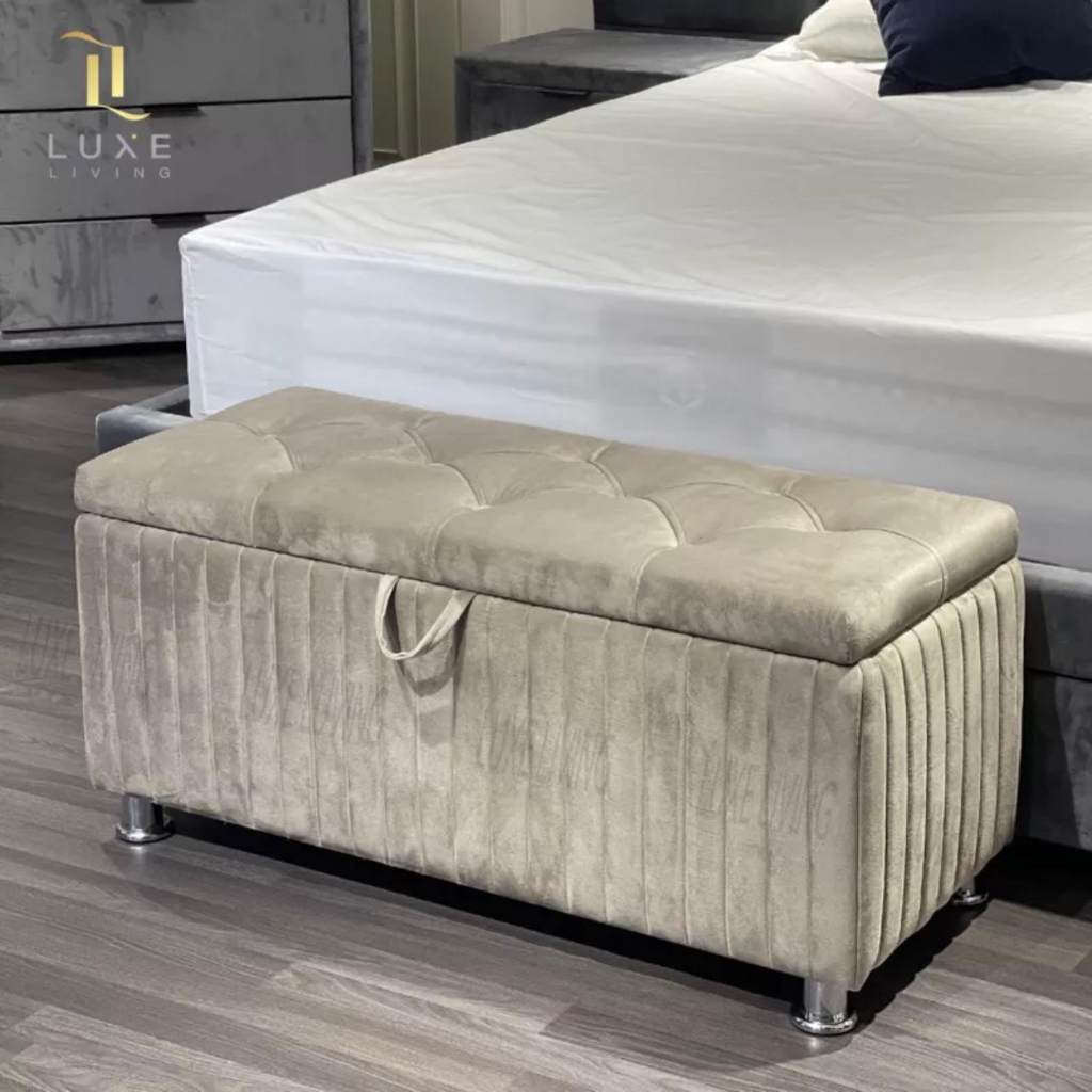 [FREE SHIPPING] Ottoman Storage Bench | Storage Stool | Ottoman | Storage Organiser Organizer